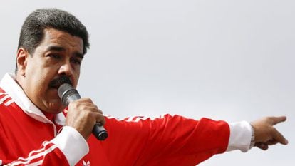 Venezuelan President Nicolás Maduro at a rally on December 15.