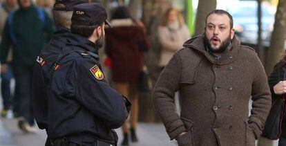 Guillermo Zapata arriving at the Spanish High Court in Madrid.