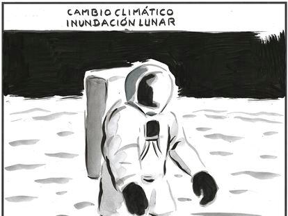 “Climate change: Lunar flooding.”