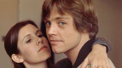 Carrie Fisher and Mark Hamill in London in 1979.