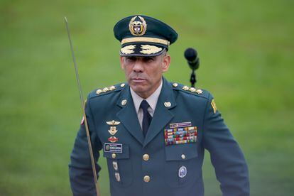 The commander of the Colombian National Army, Eduardo Enrique Zapateiro, in Bogotá, on December 30, 2019.