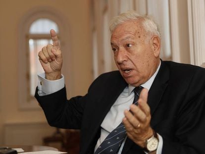 Former Foreign Minister José Manuel García-Margallo during the interview.