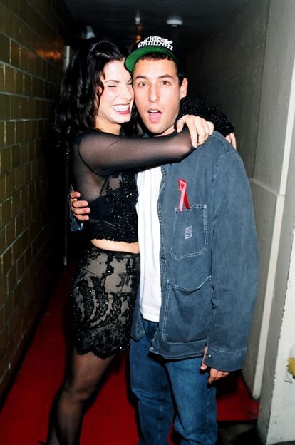 Sandra Bullock and Adam Sandler at the MTV Video Music Awards gala at Radio City Music Hall in New York in 1994.