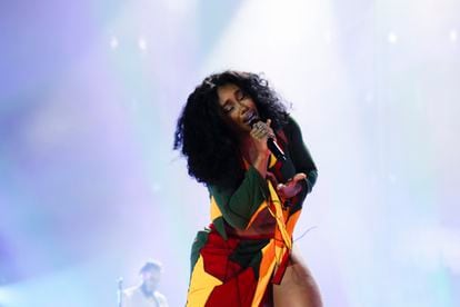 SZA performs during Global Citizen Festival 2022: Accra on September 24, 2022, in Accra, Ghana.