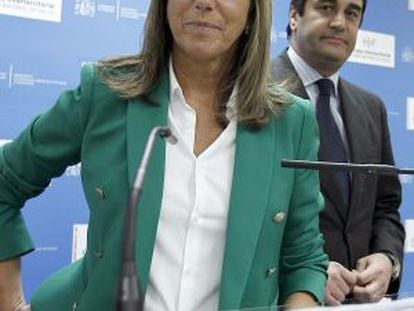 Health Minister Ana Mato at Wednesday&#039;s press conference. 