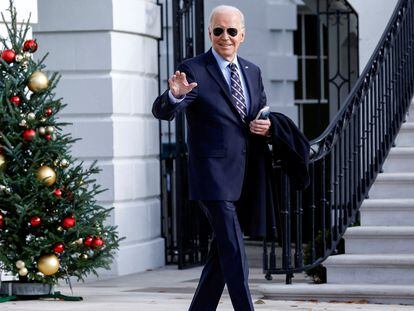 U.S. President Joe Biden departs the White House in Washington on Tuesday.