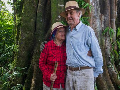 Floripe Cordoba and Siegfried Kussmaul at their protected forest on the outskirts of San Jose, Costa Rica, in 2022.