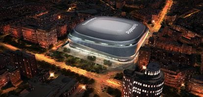 Artist's impression of the new-look Santiago Bernabéu stadium.