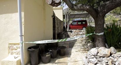 The crime scene in Xaló, in Alicante province.