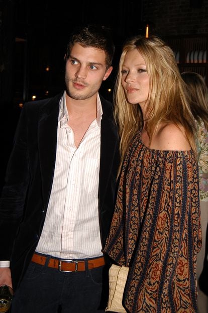 Jamie Dornan and Kate Moss at a Calvin Klein event in New York in 2016.