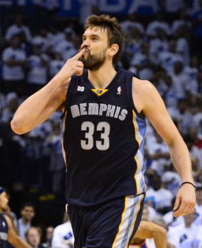 Marc Gasol during the fifth game against Oklahoma City Thunder.