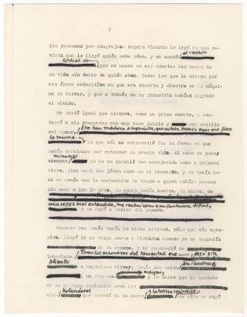 Gabriel García Márquez’s edits of ‘Crónica de una muerte anunciada’ (or Chronicle of a Death Foretold).
