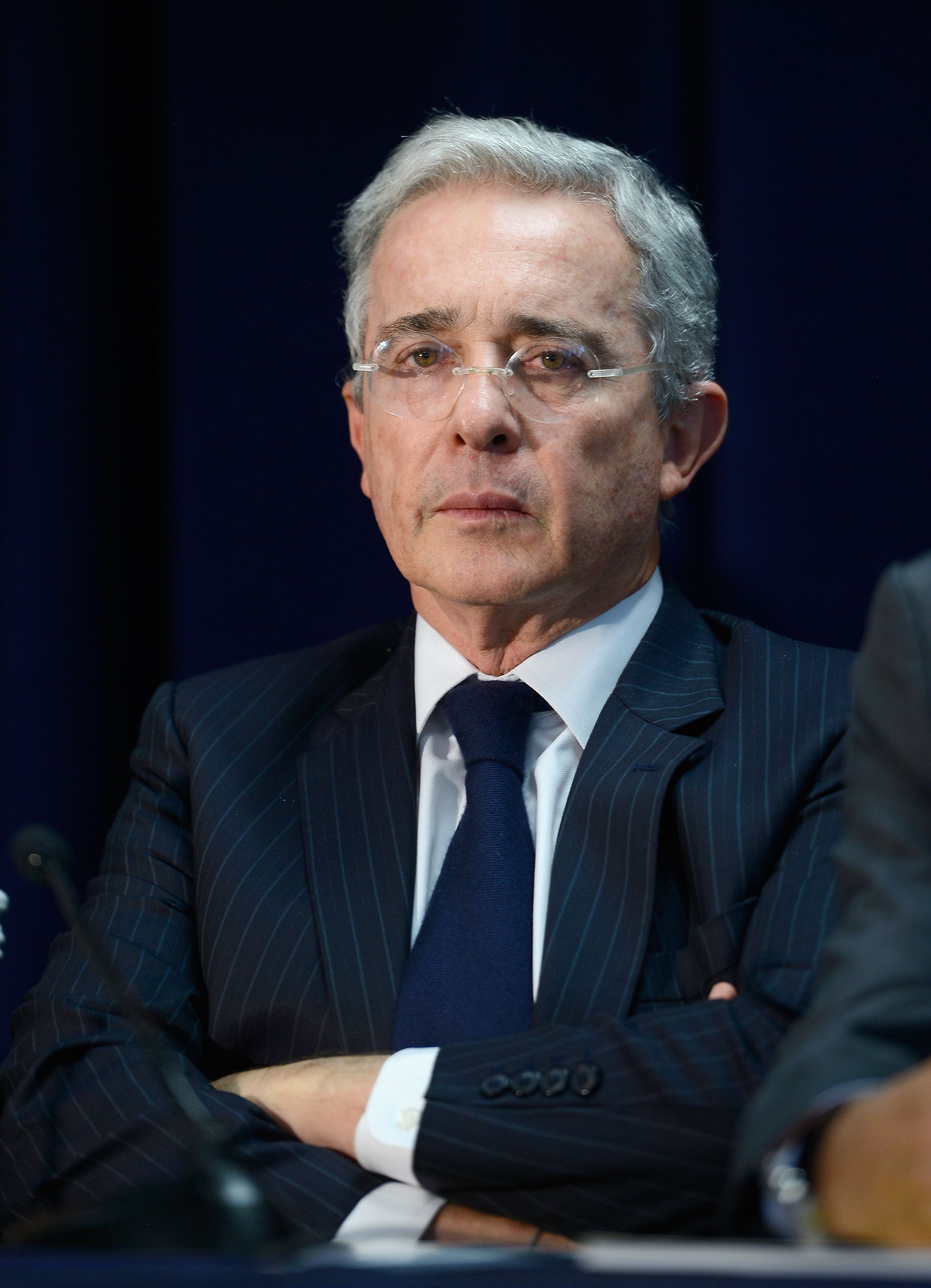 Former Colombian president Álvaro Uribe during a conference in Miami,  in May 2016.