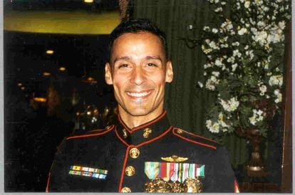 José Luis Pereda in 2003, when he left his post in the United States Marine Corps.