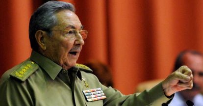 Raúl Castro speaking in Havana last Sunday.