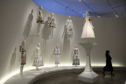 Karl Lagerfeld outfits at the exhibition dedicated to the German designer at the Metropolitan on Monday in New York.