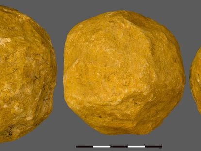 Spheroids found in the Israeli site of Ubeidiya.
