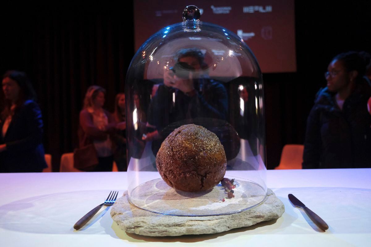 Throw another mammoth on the barbie? An Australian company on Tuesday lifted the glass cloche on a meatball made of lab-grown cultured meat using the 