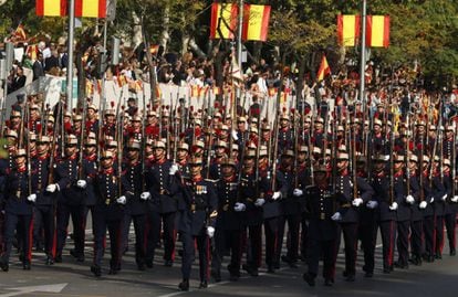 The Royal Guard during the Spain National Day parade.