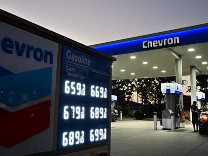 A Chevron gas station in Monterey, California.