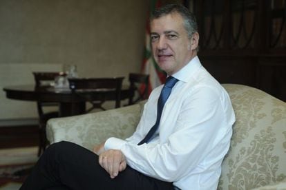 Basque premier, or &acute;lehendakari,&#039; I&ntilde;igo Urkullu, pictured during the interview. 