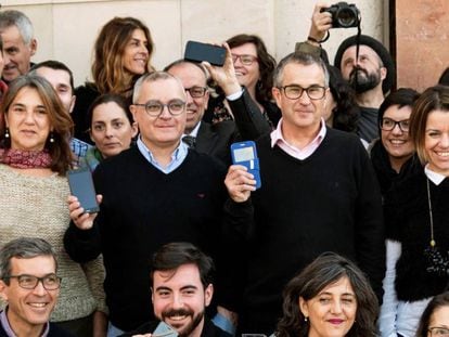 Journalists from the ‘Diario de Mallorca’ protest the court's decision.