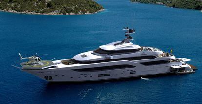 The largest luxury yacht made in Spain, the 46-meter Steel Amaranta by Astondoa.