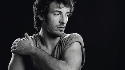 Bruce Springsteen en una foto de los ochenta.
