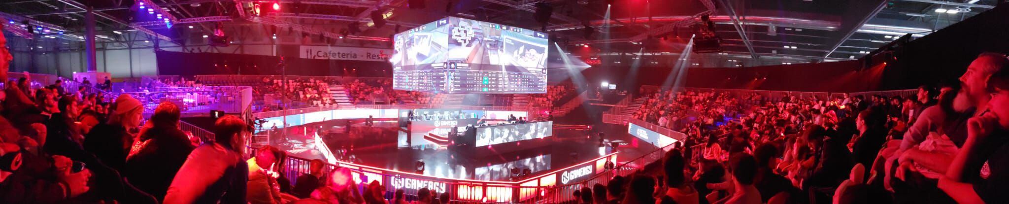 The Gamergy central arena at the Ifema events center in Madrid, Spain.