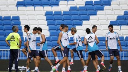 Real Madrid players prepare for the new season.