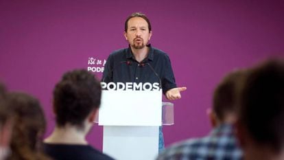 Podemos leader Pablo Iglesias talks about the election results.