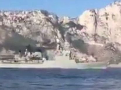 London says the complaint is over the incursion into Gibraltarian waters, which Spain does not recognize