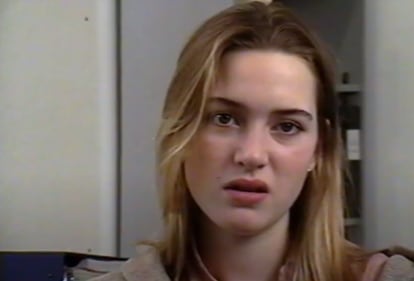 Kate Winslet during one of her first auditions in a still from the documentary.