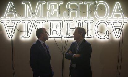 US Ambassador James Costos (left) and his partner Michael S. Smith.