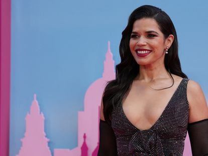 America Ferrera at the London premiere of 'Barbie,' on July 12, 2023.