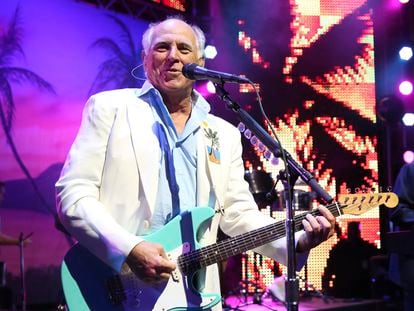 FILE - Jimmy Buffett performs at the after party for the premiere of "Jurassic World" in Los Angeles, on June 9, 2015. “Margaritaville” singer-songwriter Jimmy Buffett has died at age 76. A statement on Buffett's official website and social media pages says the singer died Friday, Sept. 1, 2023 “surrounded by his family, friends, music and dogs”. (Photo by Matt Sayles/Invision/AP, File)