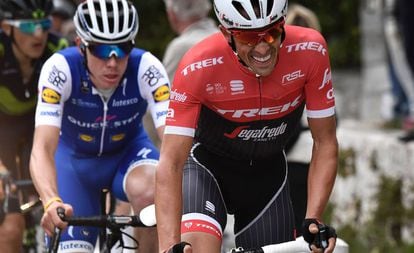 Contador, followed by David de la Cruz in the final stage of the París-Nice stage of this year's Tour de France.