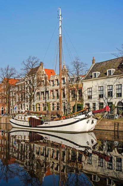 El canal Lange Haven en Schiedam.