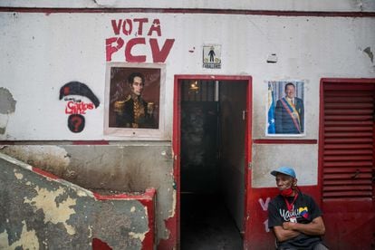 Grafiti del Partido Comunista de Venezuela (PCV), en Caracas.