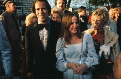 Linda Blair appears on the red carpet at the Oscars as a nominee for Best Supporting actress in 'The Exorcist.'