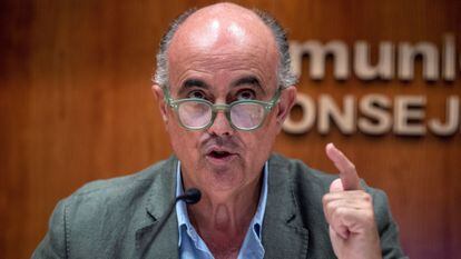 Madrid‘s deputy health chief Antonio Zapatero at a press conference last Wednesday.