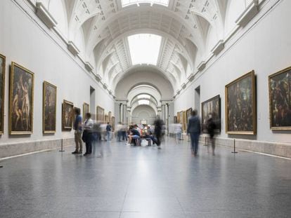 The central gallery at the Prado Museum.