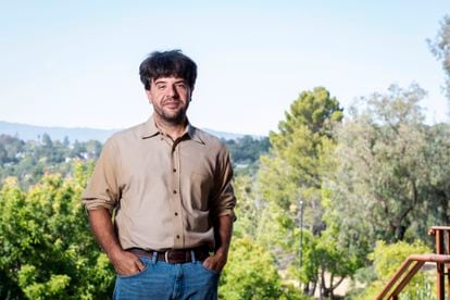 Karl Deisseroth pictured on the Stanford campus on July 13.