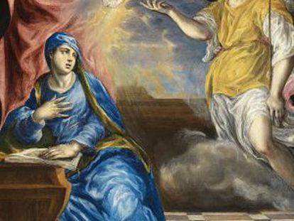 &#039;The Annunciation&#039; by El Greco, part of the Thyssen-Bornemisza&#039;s collection. 