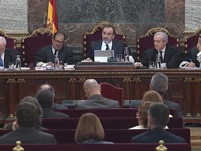 Catalan separatists on trial at the Supreme Court.