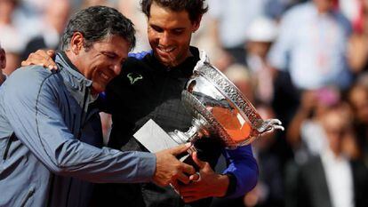 Toni and Rafa Nadal celebrate the Roland Garros victory in June.