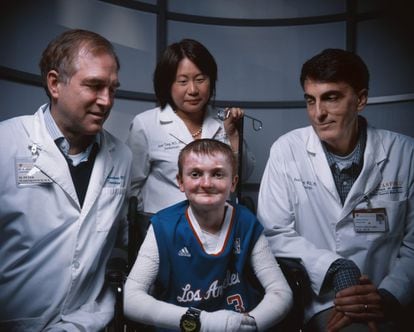The medical team at Stanford University with one of their patients, in a file photo from 2015.