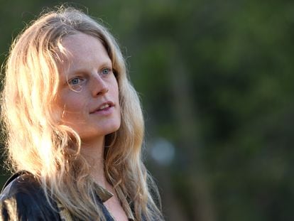 Belgian model Hanne Gaby Odiele came out as intersex in 2017. They are pictured here at an event held in Los Angeles, in 2022.