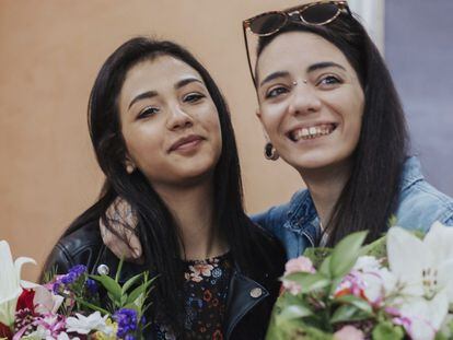 María Jimena Rico and her partner, Shaza Ismail, pictured back in Spain.