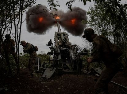 An American M777 howitzer on the Kharkiv front in 2022.